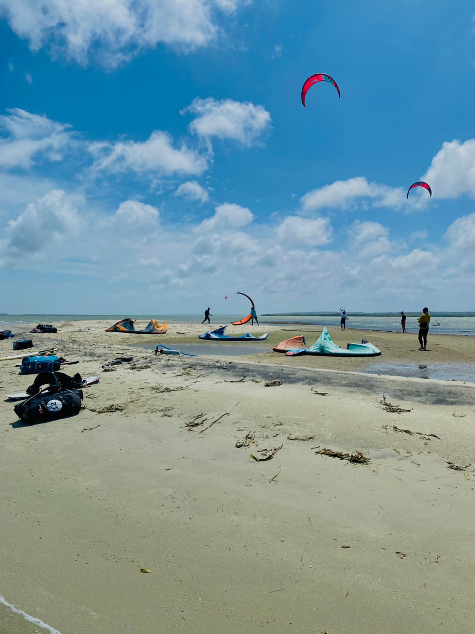 Camp tents set up for kite trip riders – kitesurfing in Kalpitiya, Sri Lanka (photo 21)